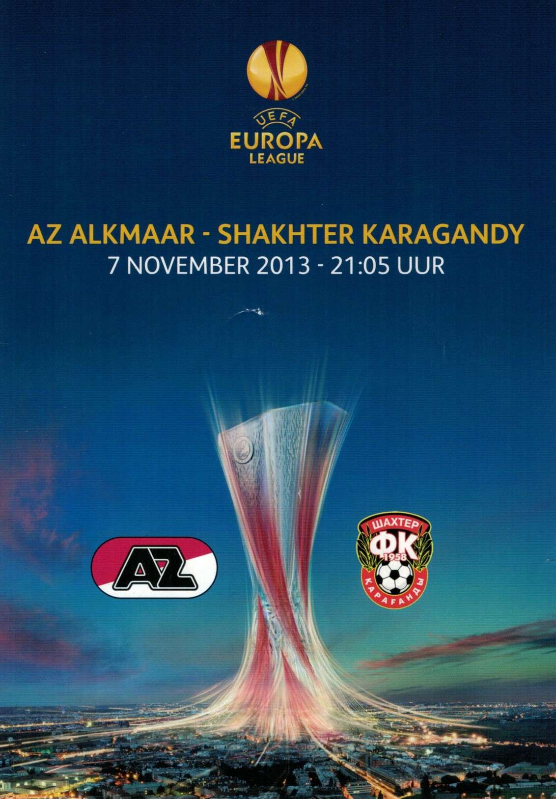 AZ Programma 7-nov-2013 Shakthar Karagandy thuis